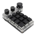 Miniatyrbilde 4 av 8: Programmerbart tastatur med RGB 3 knott 12 taster 2,4G USB-mottak Bluetooth DIY multifunksjonstastatur