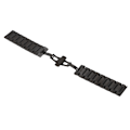 Miniatyrbillede 5 af 8: Rustfrit stål Quick Release Urrem Udskiftning af urrem 24MM Sort
