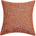 Miniatyrbilde 2 av 5: Sett med 2 oransje putetrekk rustikk lin dekorativt firkantet pynteputetrekk 50x50 cm for sofa dekorasjon