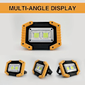 Miniatyrbild 5 av 5: Bärbar Vattentät Laddningsbar LED-Arbetslampa med Stativ Batteridriven 1-pack