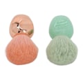Miniatyrbillede 4 af 8: 2 stk håndholdt makeup børste Blødt blødt hår Kosmetisk skønhedsbørste til løs pulverblusher Rose Gold Lysegrøn