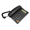 Miniatyrbillede 5 af 8: Ledning fastnettelefon Multifunktion Caller ID Display Hurtigopkald Sidst nummer Genopkald Desktop Telefon til hjemmekontor Sort
