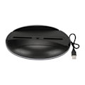 Miniatyrbilde 1 av 8: LED vertikalstativ stilig plug and play konsolldokkingstasjon med 3 USB2.0-porter fargerikt lys for PS5-konsoller svart