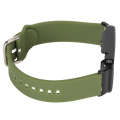Miniatyrbillede 6 af 8: Silikone urrem med beskyttende kofangerhylster Udskiftningstilbehør Passer til Mi Band 7 Pro OD Grøn og sort urkasse