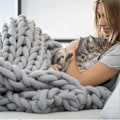Miniatyrbillede 4 af 5: (Grå) 500g/26m Arm Chunky Håndstrikkegarn til Hækling, Åndbart Fyldvatgarn, Varmt Rørformet Hæklegarn 2,5cm Vaskbart til DIY Pude Kæledyr