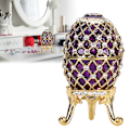 Miniatyrbild 7 av 8: Emaljerade ägg påskägg hantverk förgylld emalj målade metallprydnader heminredning