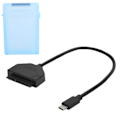 Pikkukuva 6 / 8: TypeC SATA -sovitin 2,5 tuuman USB 3.0 10G SSD HDD kiintolevyasema Kaapeli suojakotelo (sininen)