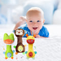 Miniatyrbillede 6 af 7: 3 stk./sæt Baby Soft Rattles Legetøj Dyr Lyd Rasle Legetøj Spædbarn Tidlig Udvikling Baby Legetøj Nyfødt Spædbarn Gave