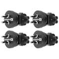 Miniatyrbilde 7 av 8: 4 stk AU-plugg til IEC320 C7 strømadapter universell standard 90 graders vinkel datamaskin strømadapter AU-plugg 100-250V