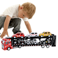 Miniatyrbilde 6 av 6: Transport lastebil leke modell legering avtagbar seks bil barnetransport lastebil simuleringsmodell gave Rød Red