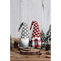 Miniatyrbild 4 av 5: Snöflinga Jul Tomtar Set om 2, Jul Heminredning Svensk Plysch Tomte Fylld Bordsdocka Handgjord Tomtegåva Älv Figurin 35 cm