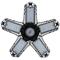 Miniatyrbillede 4 af 8: 137LED garagelys med 5 blade 80W E27/E26 Deformerbar justerbar minedriftslampe 85-265V sort