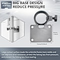 Miniatyrbild 5 av 5: 2 ST Balongparasollhållare Aluminiumlegering Fiskelåda Paraplyhållare Balkong Solskyddsarmatur Hopfällbara Fiskeparaplyhållare för Fiskelåda, Fi