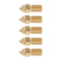 Miniatyrbilde 2 av 8: 5 stk 3D-skriver ekstruderdyse messing M6 høyhastighets skriverdyse for End 5 S1 End 7 1,75 mm 0,4 mm / 0,02 tommer