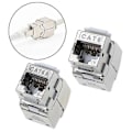 Miniatyrbilde 3 av 5: Cat6 Cat6a Skjermet Ftp Rj45 Legeringsmodul Keystone Jack Nettverkskontakt