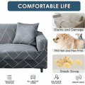 Miniatyrbild 4 av 5: Magic Stretch Sofa Slipcover med armstöd - Universal halkfri soffskydd - Ljusgrå (2-sits)