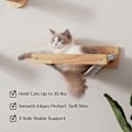 Miniatyrbillede 3 af 5: Hængekøje Monterede Kattesenge og Siddepladser, Trævæg Møbler, Stabile Hylder til Sovning, Leg, Klatring og Slapning, Sort Stribe