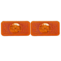 Miniatyrbild 1 av 5: 2 st 24V LED Sidomarkeringsljus för Lastbil Blinkers Sidoljus kompatibla med FM FL Lastbilsljus Gula 20789440 Lastbilstillbehör