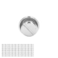 Miniatyrbilde 5 av 8: 8 mm 100 sett lærnaglersett rund soppform Elektroplettering dekorative nagler Rørformede metallstifter for DIY Craft Silver