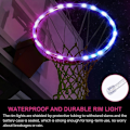 Miniatyrbilde 3 av 8: LED Basketballkurvlys Fjernkontroll Basketballkurv LED Lys 4 Moduser 16 Farger Vanntett for Trening Spiller Utendørs om Natten