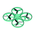 Miniatyrbilde 5 av 8: RC Mini Drone Gravity Sensor LED Light Quadcopter Barnelek med Dual Remote Control WatchGreen