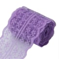Pikkukuva 1 / 5: 10 m pitsinauharulla, 4,5 cm leveä, ei-elastinen, värikäs pitsi, DIY-kirjailukoriste ompeluun, violetti