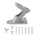 Miniatyrbillede 1 af 8: Flagstangsholderbeslag i aluminiumlegering, dobbelthuls, rustfrit, fortykkelse, kraftig flagstangsholder til udendørs brug, sølv