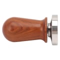 Miniatyrbillede 5 af 8: Kaffe Tamper med flad rustfrit stål base træhåndtag Kaffe Pulver Press Tamping Værktøj 58mm / 2.3in