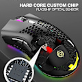 Miniatyrbilde 4 av 4: 7 Knapper Datamus 200-12000 DPI Justerbar Lett Kablet Gamingmus Ergonomisk Hul Gamer Mus