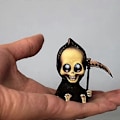 Miniatyrbillede 4 af 5: Den Søde Miniature Dødsdukke, Halloween Dødsskulptur Dekoration Accent Figurer Ornamenter (1 stk)