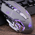 Miniatyrbillede 7 af 8: Genopladelig X8 trådløs spilmus Lydløs LED-baggrundsbelyst USB 1800DPI Optisk Ergonomisk Gaming-mus