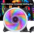 Pikkukuva 7 / 8: RGB-tuuletin, monivärinen kotelotuuletin, pöytätietokoneen CPU-jäähdytys, Aurora Silent 12 cm (Aurora Double Aperture -moniväriset valot, pakkausruuvit)