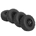 Miniatyrbilde 3 av 8: 4 stk. 1/10 RC modellbil korte lastebilhjul dekkutskiftingstilbehør for ZD Racing 10042