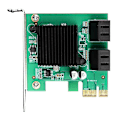Pikkukuva 1 / 5: Sata-laajennuskortti Sata3.0-sovitin Pcie 4-porttiseen Sata3.0-laajennuskorttiin
