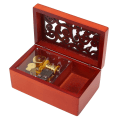 Miniatyrbilde 4 av 8: Tremusikkboks Klassisk retro hult Enkel betjening Utsøkt Pinewood Clockwork Music Box for hjemmebilkontor