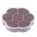 Miniatyrbillede 5 af 8: 14400 stk. flade bagsiderhinestone, blændende farverige DIY robuste iriserende rhinestones runde perler til manicure makeupOrange