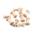 Miniatyrbillede 8 af 8: 10 stk. Træ tomme trådspoler Natur træfarve 47mm x31mm