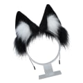 Miniatyrbilde 4 av 8: Plysjørehodebånd Søt Komfortabel Finlaget Fluffy Animal Ear Hodeplagg med skjelettsvart