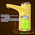 Miniatyrbild 3 av 5: Elektrisk Vattenpump Dispenser, Universal Bärbar USB-Laddning, Automatisk 3 Gallons 5 Gallons Dricksvattenflaska Pump för Camping, Gul