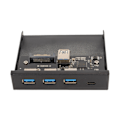 Miniatyrbild 2 av 8: USB 3.0 Frontpanel Hub 3.5in 4 Portar 6Gbps Stabil Plug and Play Optisk Enhet Frontpanel för Stationär Moderkort