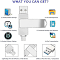 Miniatyrbillede 2 af 5: USB Flash Drive, USB 3.0 Memory Stick 360 Graders Roterbart Design Photo Stick