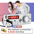 Miniatyrbild 2 av 5: Bluetooth MP3 WAV-dekoderkort 80W Förstärkare Handsfree Bilradio Mikrofon