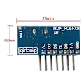 Miniatyrbillede 3 af 5: Trådløst RX480E-4WQB 433Mhz RF-modul, sender og modtager