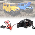 Miniatyrbild 6 av 8: Plast och metall automatisk vinsch uppgradering delar tillbehör passar för 1/16 RC bil WPL C34 C34K C34KM svart