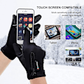 Miniatyrbillede 4 af 5: Cykelhandsker Unisex Vinterhandsker Touch Screen Handsker Skridsikre Vindtætte Cykelhandsker til Cykling Kørsel Klatring Løb Ski (XL)
