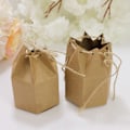 Miniatyrbild 8 av 8: 50 st Hexagonal Godis Behandla Box Utsökt Presentförpackning Box för Bröllop Födelsedagsfest Baby Shower Brunt Papper