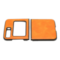 Miniatyrbillede 3 af 8: Beskyttelsesetui Lichee-mønster Ridsefast telefoncover til Moto Razr 2022 Fold-mobiltelefon Orange
