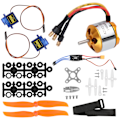 Miniatyrbillede 3 af 8: 2212 1400KV Motor 8060 Propeller 9G Servo 30A XT60 ESC Kit til fjernstyret helikopter