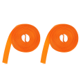 Miniatyrbillede 5 af 8: 10 mm gaveindpakningsbånd Vandtæt dekorativt bånd DIY polyester indpakningsbånd 5yard X 2 stk. Orange