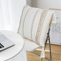 Miniatyrbillede 2 af 5: Moderne Enkle Geometriske Pudebetræk Strikket Dekorativ Beige Sofa Stue 1stk45*45cm